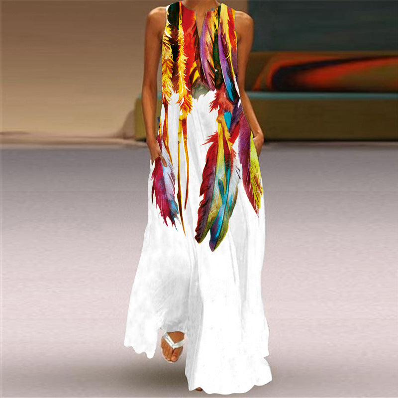 Floral Print Sophie Laurie Sleeveless Maxi Dress