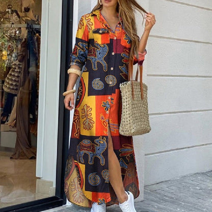 Vibrant Print Sophie Laurie Shirt Dress