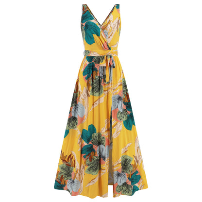 Floral V-Neck Maxi Dress by Sophie Laurie