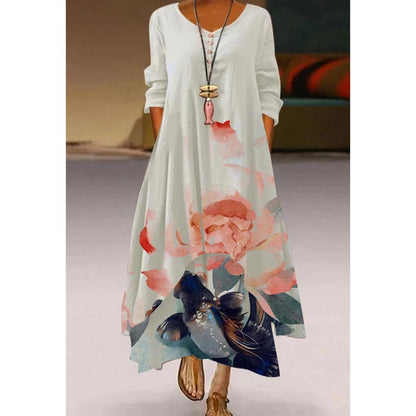 Artistic Floral Swing Dress by Sophie Laurie