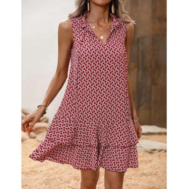Boho Printed Sleeveless Dress by Sophie Laurie