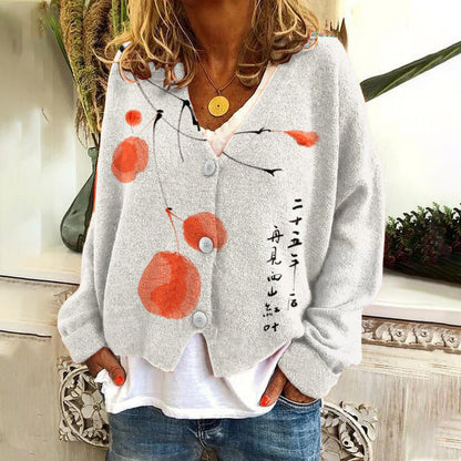 Vibrant Abstract Sophie Laurie Casual Cardigan