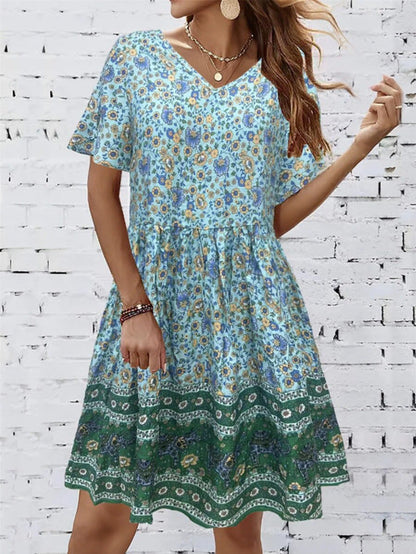 Floral V-Neck Summer Dress by Sophie Laurie