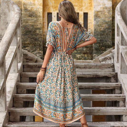 Vintage Floral Print Dress Sophie Laurie Summer