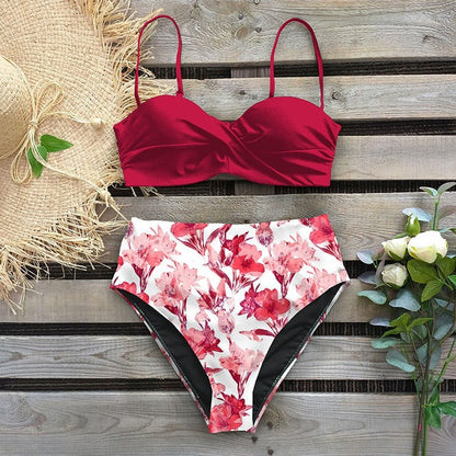 Floral High Waist Bikini by Sophie Laurie