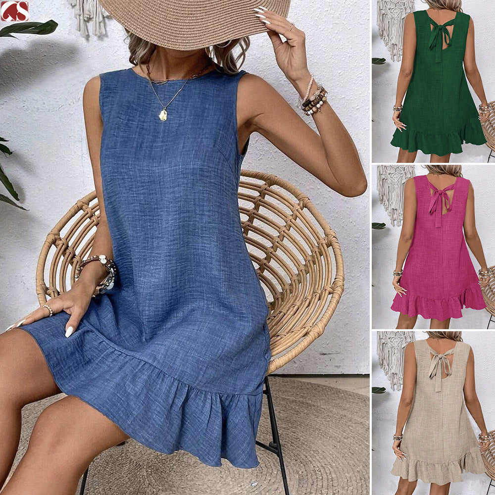 Ruffle Sleeveless Summer Dress by Sophie Laurie