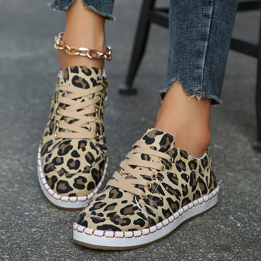 Leopard Print Sophie Laurie Canvas Sneakers
