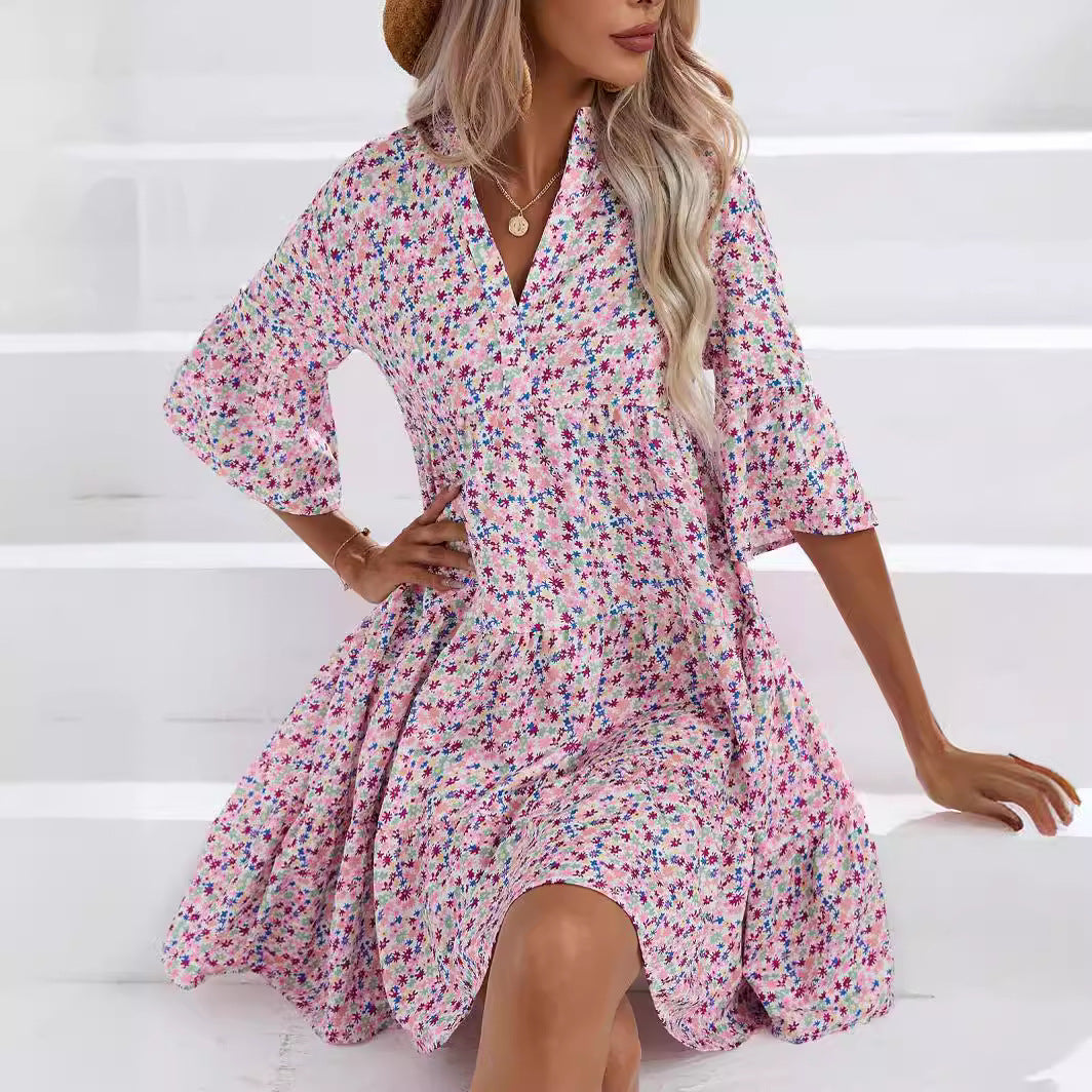 Boho V-Neck Summer Dress by Sophie Laurie