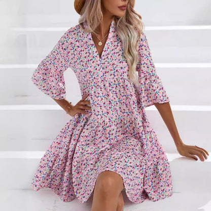 Boho V-Neck Summer Dress by Sophie Laurie