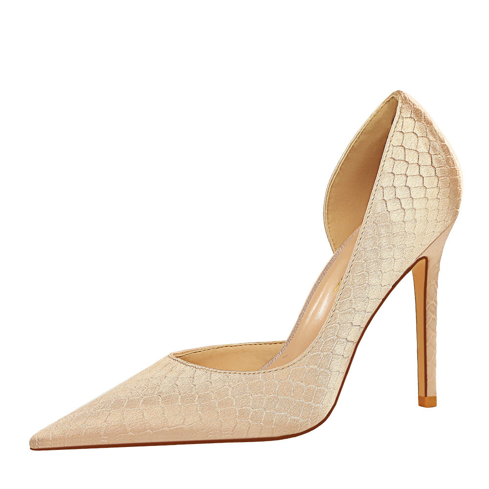 Elegant Silk Pointed Heels by Sophie Laurie