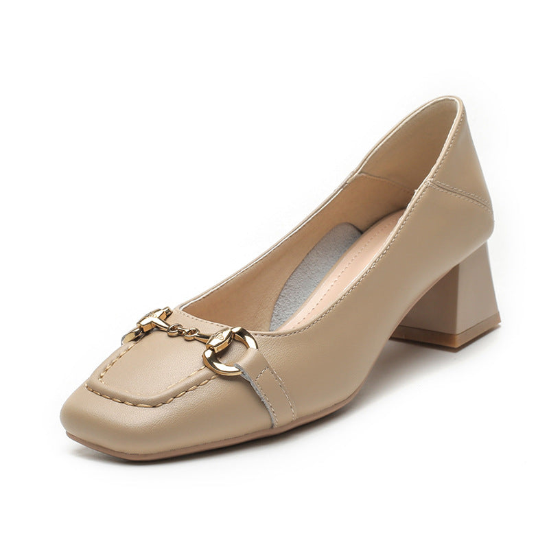Elegant Square Toe Heels by Sophie Laurie