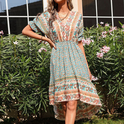 Vintage Floral Print Dress Sophie Laurie Summer