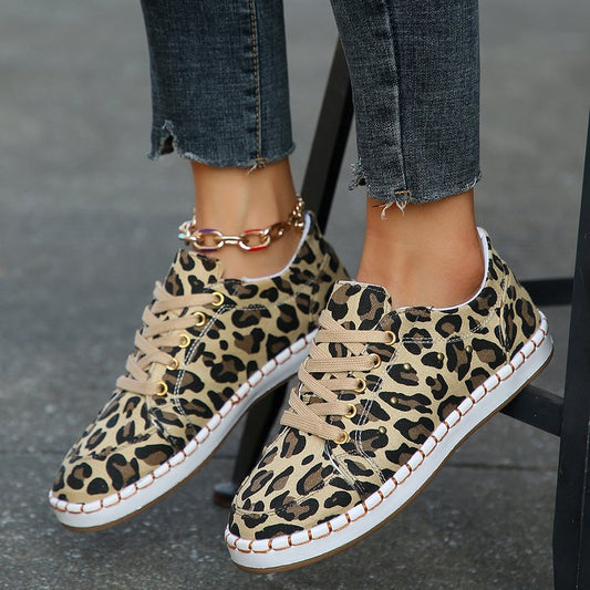 Leopard Print Sophie Laurie Canvas Sneakers