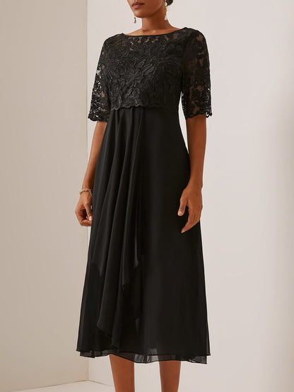 Elegant Sophie Laurie Lace Midi Evening Dress