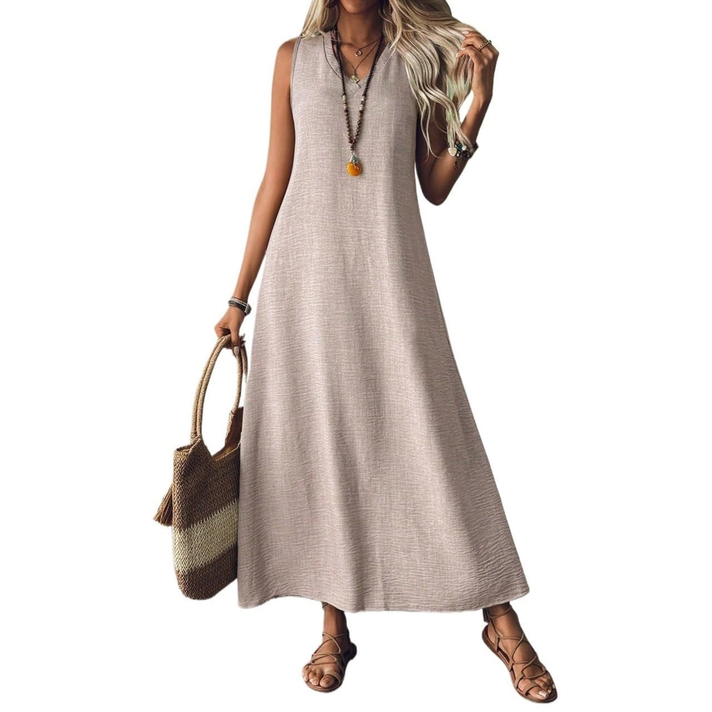 Chic Hemp Sleeveless Dress Sophie Laurie