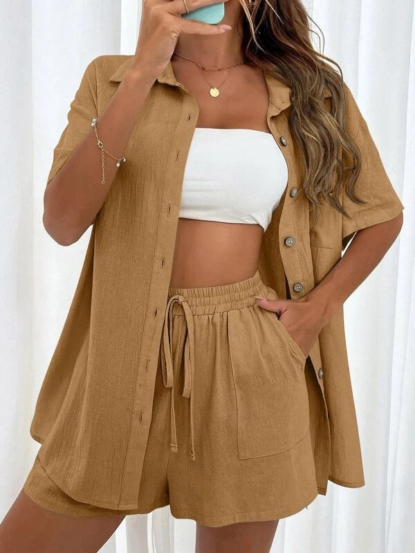 Chic Sophie Laurie Shirt & Shorts Set