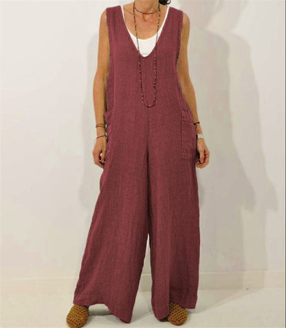 Relaxed V-Neck Cotton Jumper by Sophie Laurie