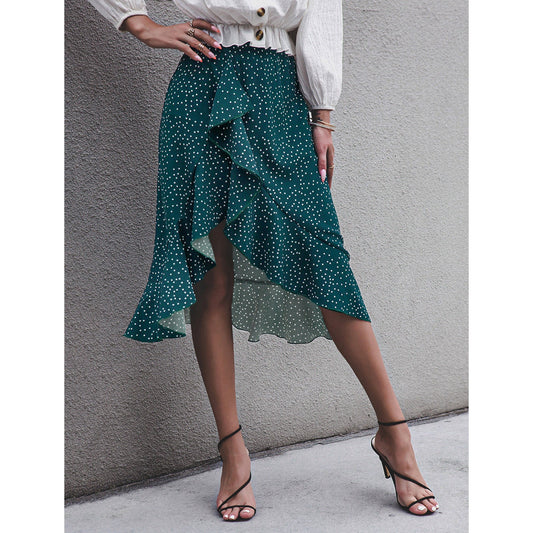 Elegant Ruffle Polka Dot Skirt by Sophie Laurie