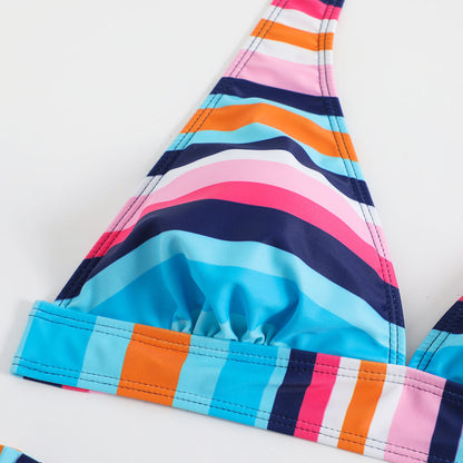 Striped High Waist Bikini by Sophie Laurie