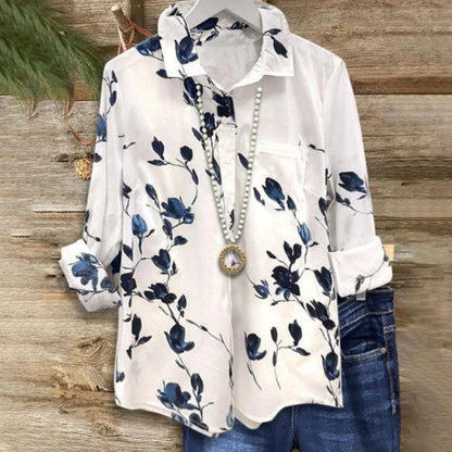 Floral Print Sophie Laurie Long Sleeve Blouse