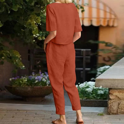 Vintage Linen Set by Sophie Laurie - Summer Capri Outfit