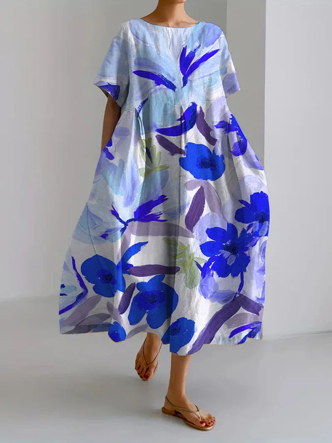 Artful Floral Sophie Laurie Summer Midi Dress