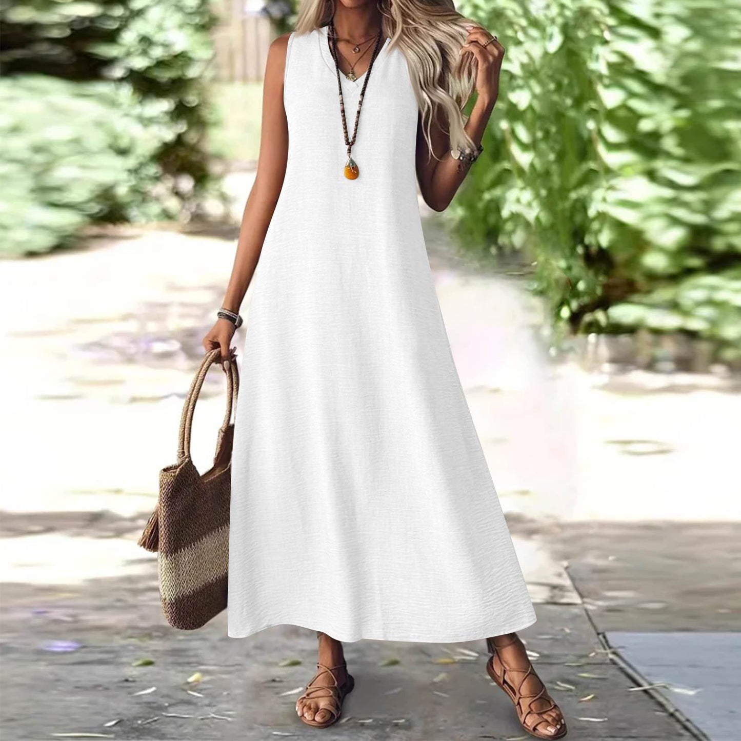 Chic Hemp Sleeveless Dress Sophie Laurie