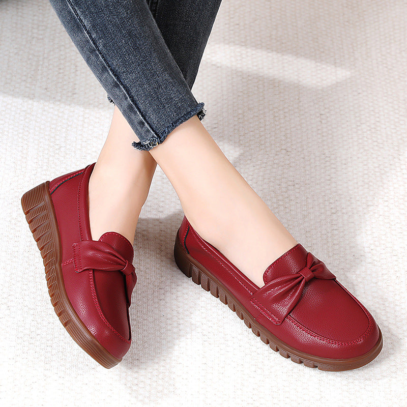 Elegant Comfort Sophie Laurie Flat Leather Loafers