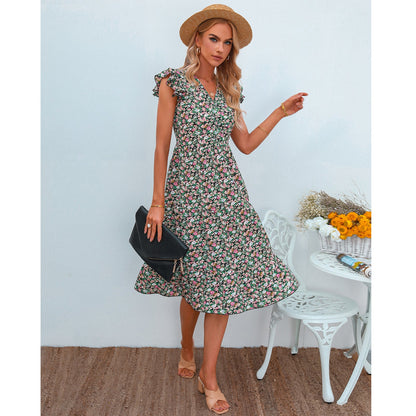 Chic Floral Midi Dress by Sophie Laurie