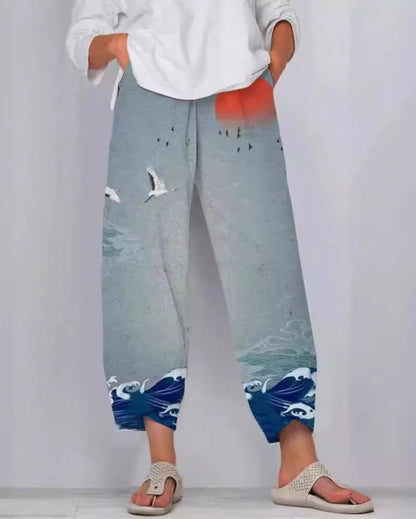 Artful Linen Sophie Laurie 3D Pattern Pants