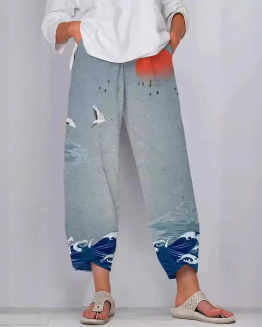 Artful Linen Sophie Laurie 3D Pattern Pants