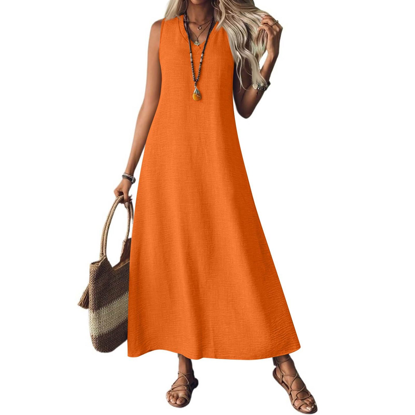Chic Hemp Sleeveless Dress Sophie Laurie