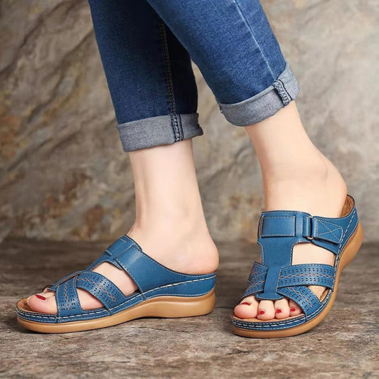 Vintage Wedge Sophie Laurie Slip-On Ladies Sandals