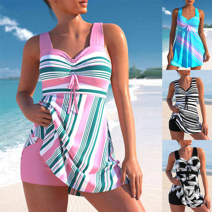 Striped High Waist Bikini Set by Sophie Laurie