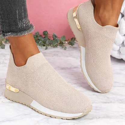 Chic Mesh Slip-On Sneakers by Sophie Laurie