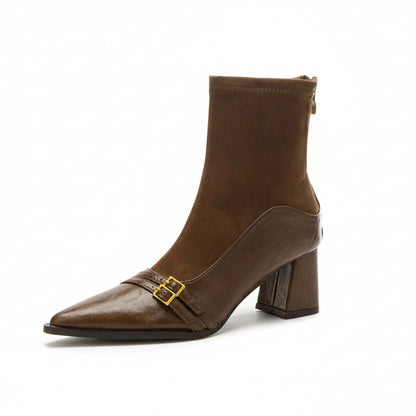 Chic Stretch Pointed Boots by Sophie Laurie