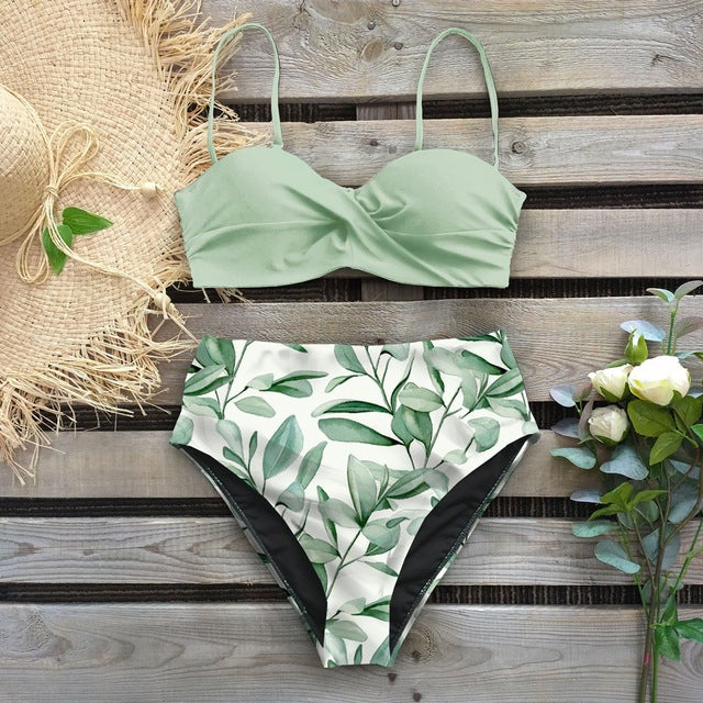 Floral High Waist Bikini by Sophie Laurie