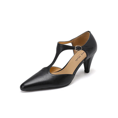 Retro T-Strap High Heel Sandals by Sophie Laurie