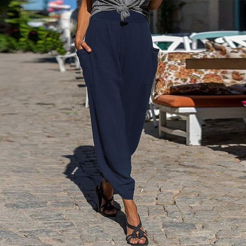 Relaxed Fit Sophie Laurie Cotton Casual Pants