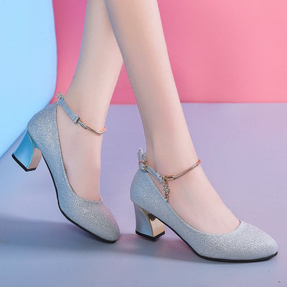 Elegant Sophie Laurie Chunky Heel Pumps