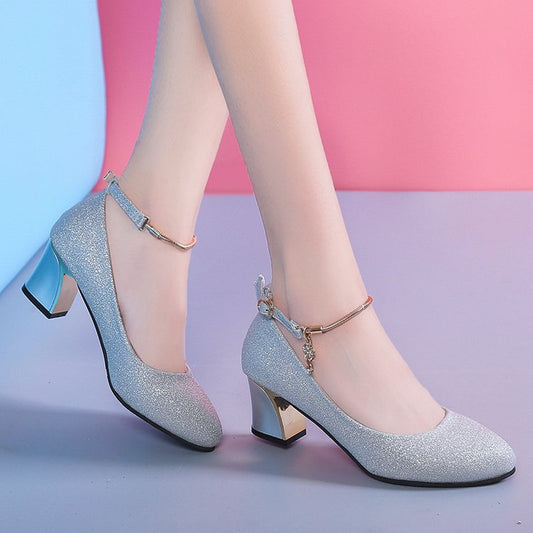Elegant Sophie Laurie Chunky Heel Pumps