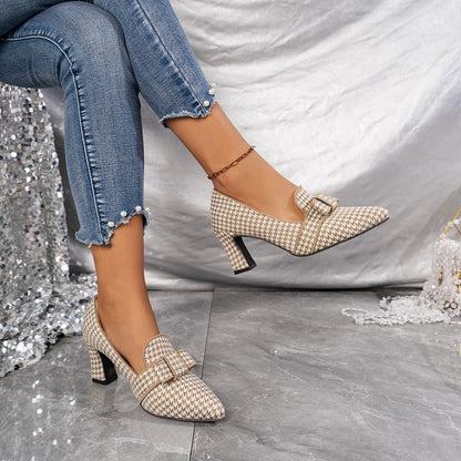 Chic Houndstooth Sophie Laurie Everyday Heels