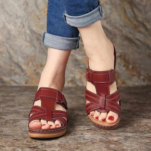 Vintage Wedge Sophie Laurie Slip-On Ladies Sandals