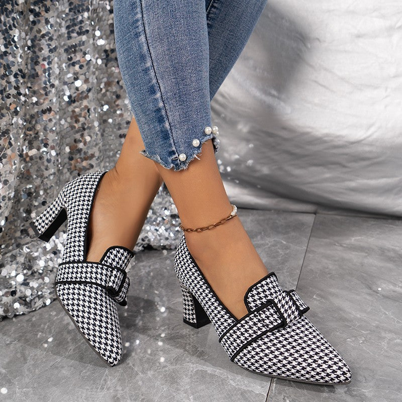 Chic Houndstooth Sophie Laurie Everyday Heels