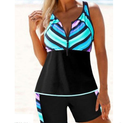 Floral Leaf Skirt Tankini by Sophie Laurie