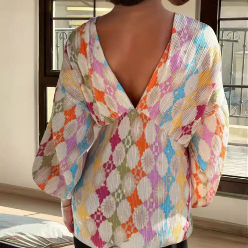 Vibrant Graffiti Print Sophie Laurie Long Sleeve Shirt