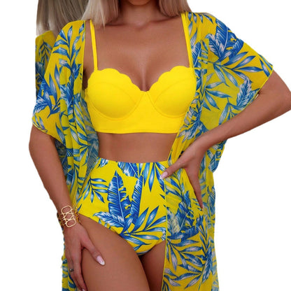 Vibrant Maple Leaf High Waist Bikini by Sophie Laurie