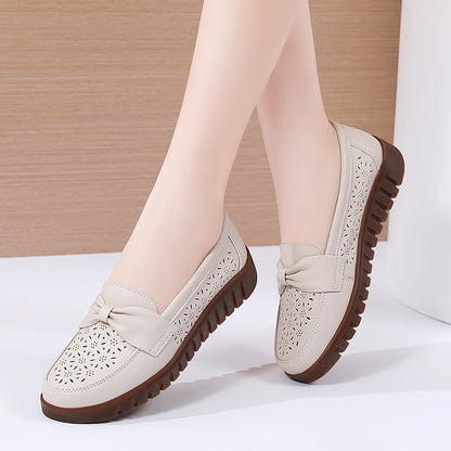 Elegant Comfort Sophie Laurie Flat Leather Loafers