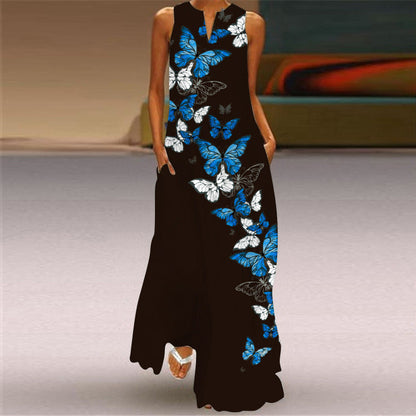 Floral Print Sophie Laurie Sleeveless Maxi Dress