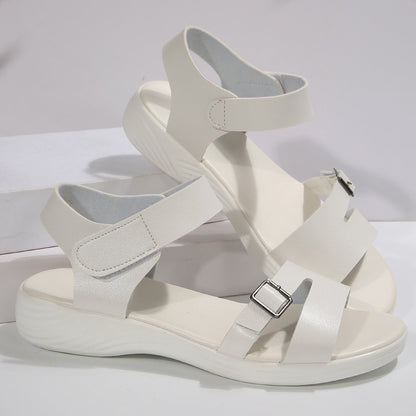 Chic Everyday Sophie Laurie Velcro Wedge Sandals